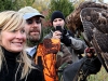 MC Swab holds Red-tailed hawk